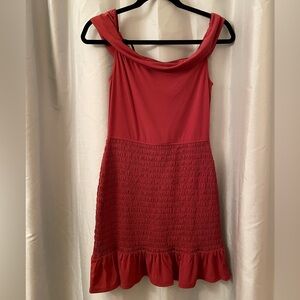BCBG Red Off-Shoulder Dress